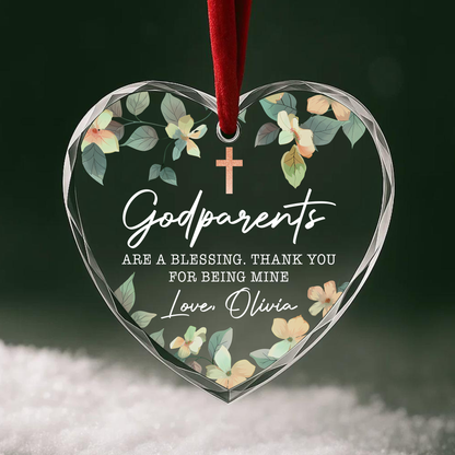Godparents Are a Blessing Ornament, Personalized Thank You Gift