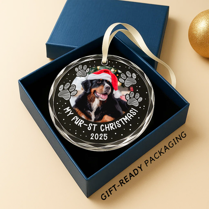 My First Christmas Personalized Pet Photo Ornament