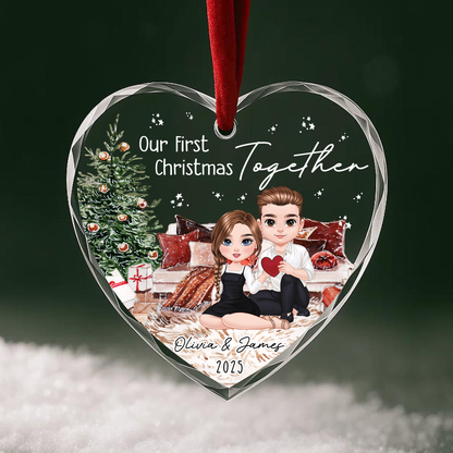 Our First Christmas Together Ornament, Custom Couple Ornament