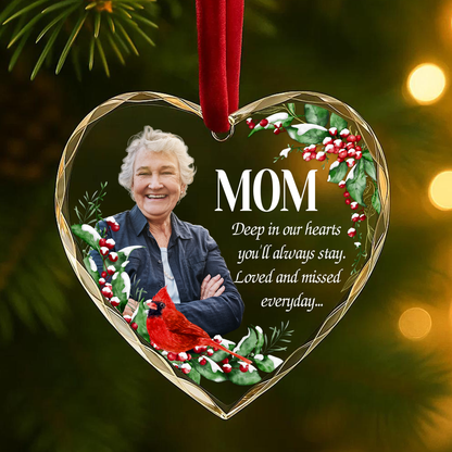 Mom Memorial Ornament with Cardinal, In Loving Memory Keepsake