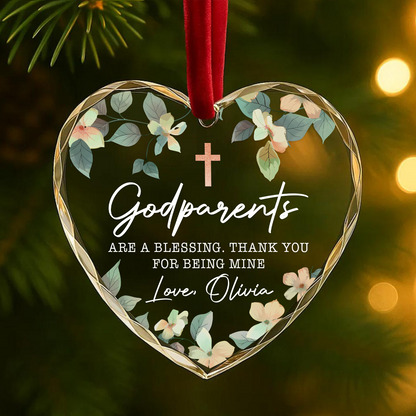 Godparents Are a Blessing Ornament, Personalized Thank You Gift