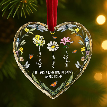 It Takes a Long Time to Grow an Old Friend, Butterfly and Flower Ornament