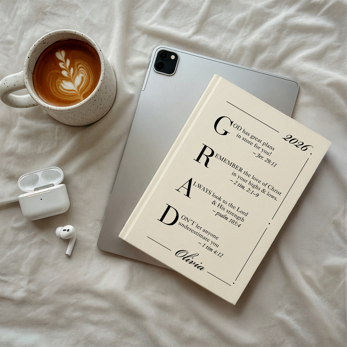 Personalized Christian Graduation Journal – “Grad 2026” Bible Verse Notebook, Faith-Based Gift