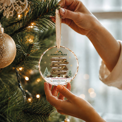 Personalized Team Values Ornament