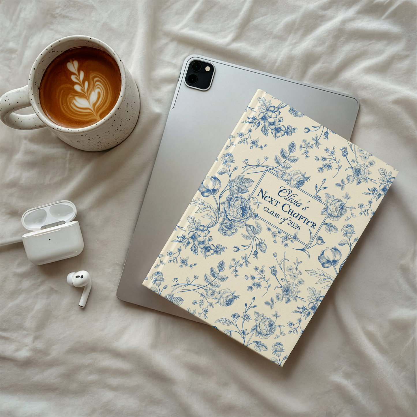 Personalized Graduation Journal – “Next Chapter” Custom Floral Notebook, Class of 2026 Gift