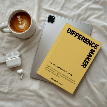 Personalized Retirement Journal – “Difference Maker” Custom Name Appreciation Gift for Retirement