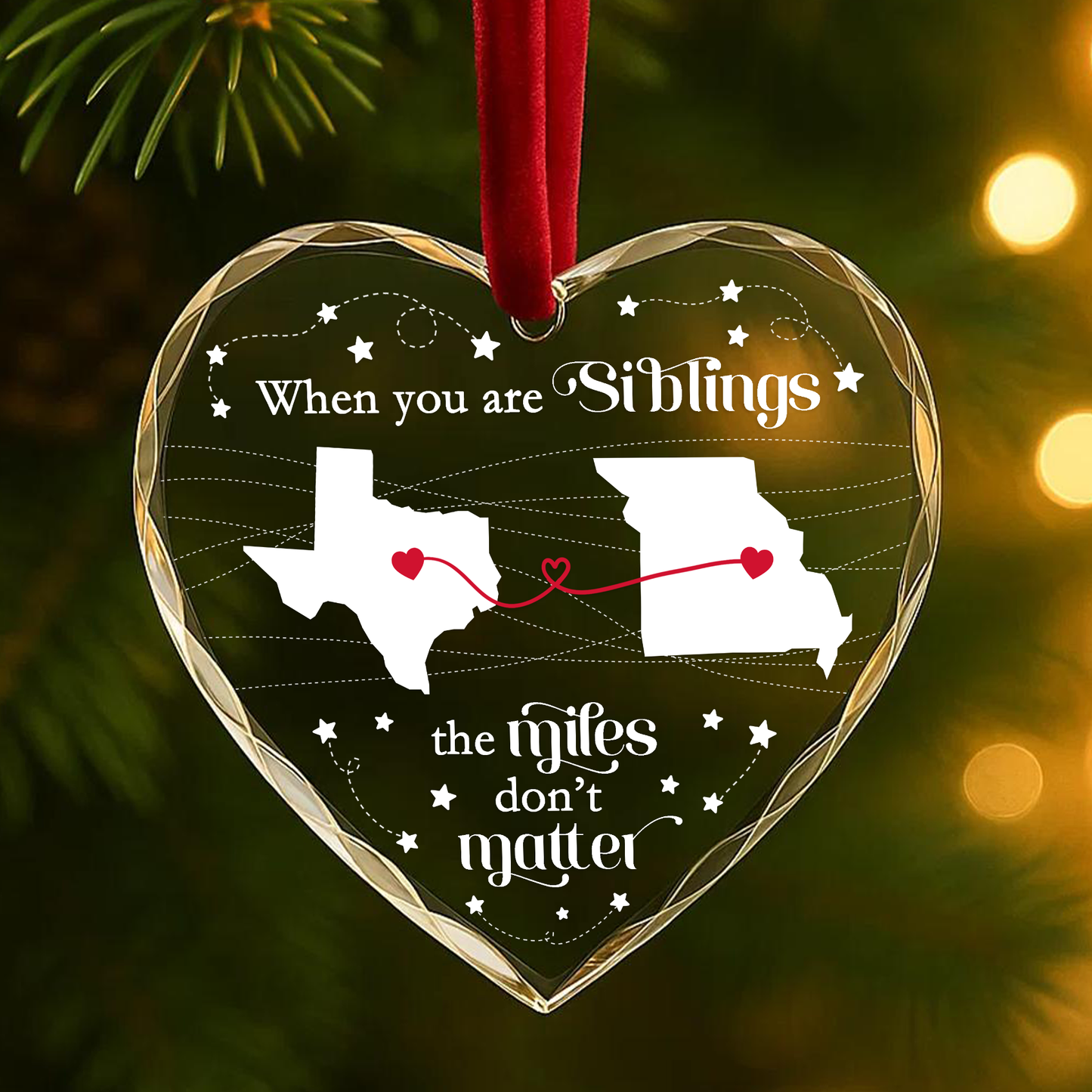 When You Are Family the Miles Don’t Matter Long Distance Ornament