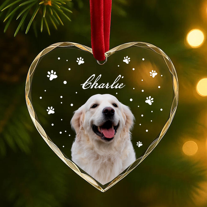 Custom Pet Portrait Ornament, Personalized Dog Christmas Keepsake