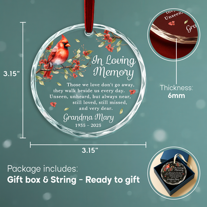 In Loving Memory Cardinal Ornament, Those We Love Don’t Go Away