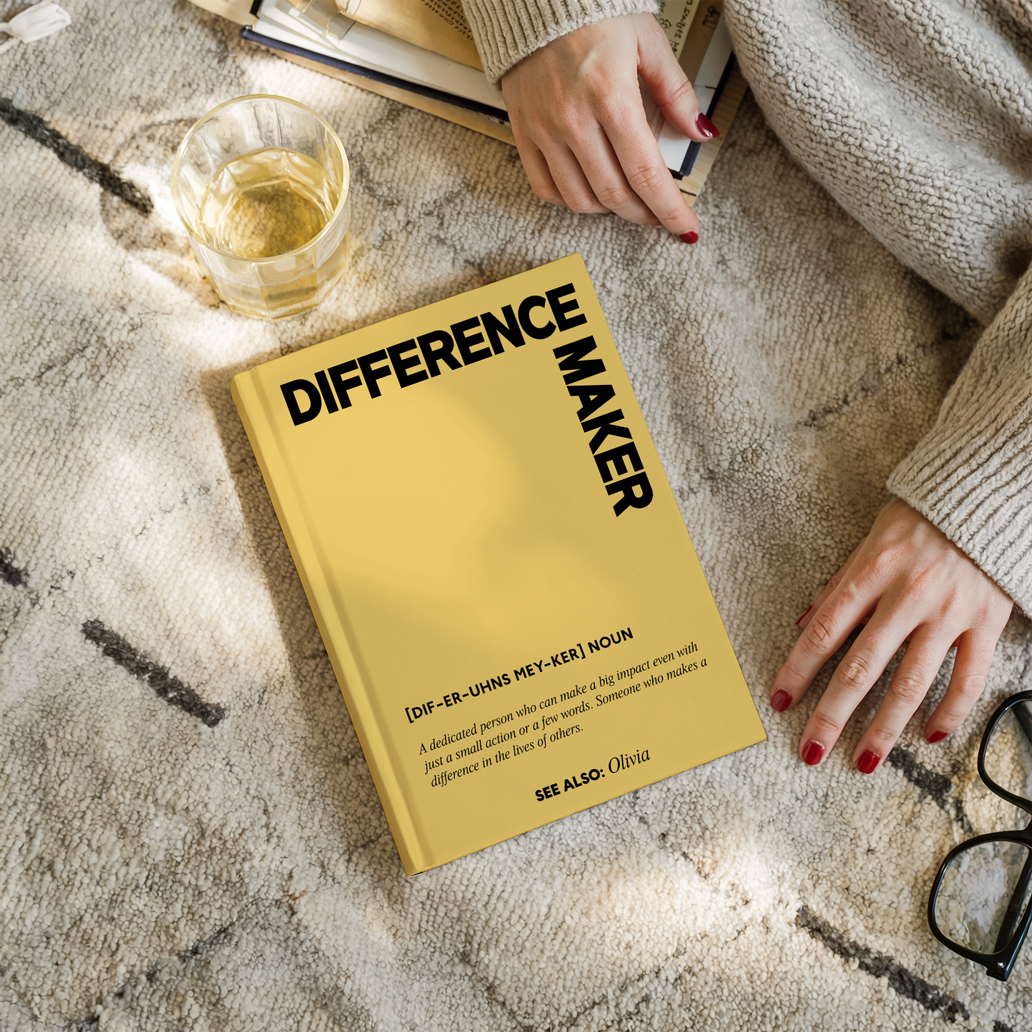 Personalized Retirement Journal – “Difference Maker” Custom Name Appreciation Gift for Retirement