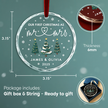Our First Christmas as Mr Mrs Ornament 2025