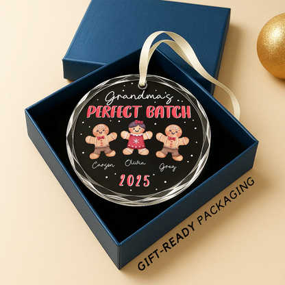 Grandma’s Perfect Batch Ornament, Gingerbread Cookie Family Design