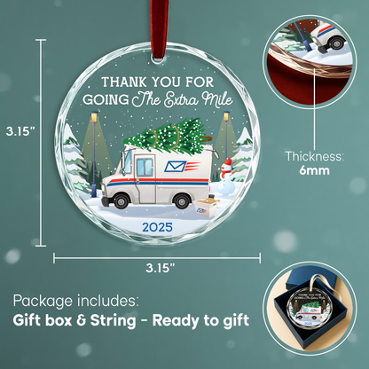 Thank You for Going the Extra Mile Mail Carrier Ornament 2025
