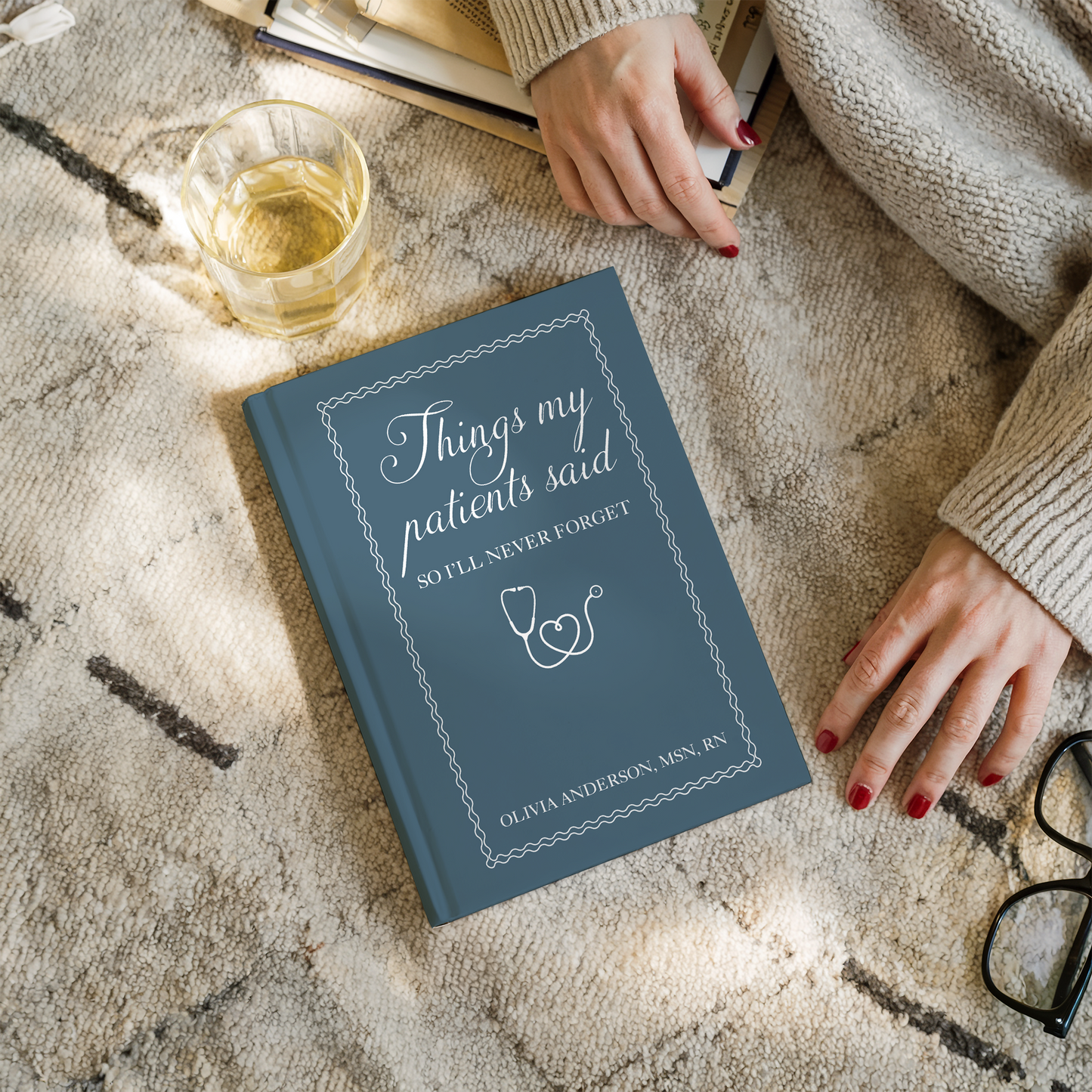 Personalized Nurse Journal – “Things My Patients Said” Custom Notebook with Name & Credentials