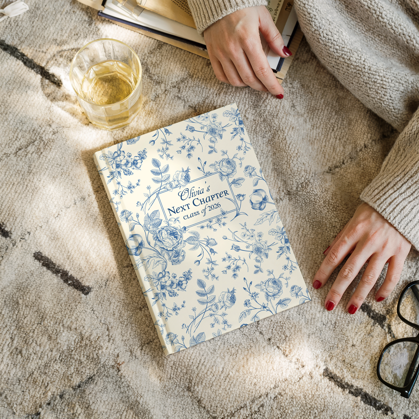 Personalized Graduation Journal – “Next Chapter” Custom Floral Notebook, Class of 2026 Gift
