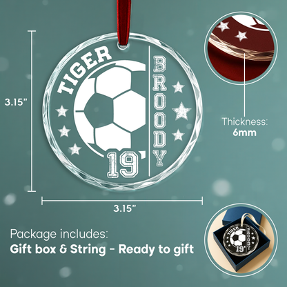 Soccer Player Personalized Team Ornament