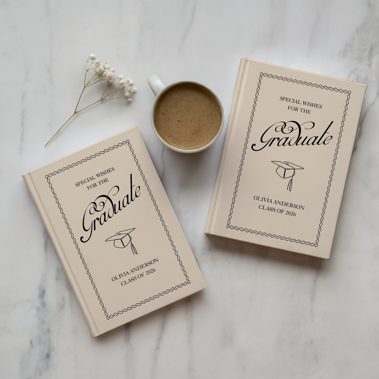 Personalized Graduation Guest Book 2026 – Custom Name “Special Wishes” Keepsake for Graduate