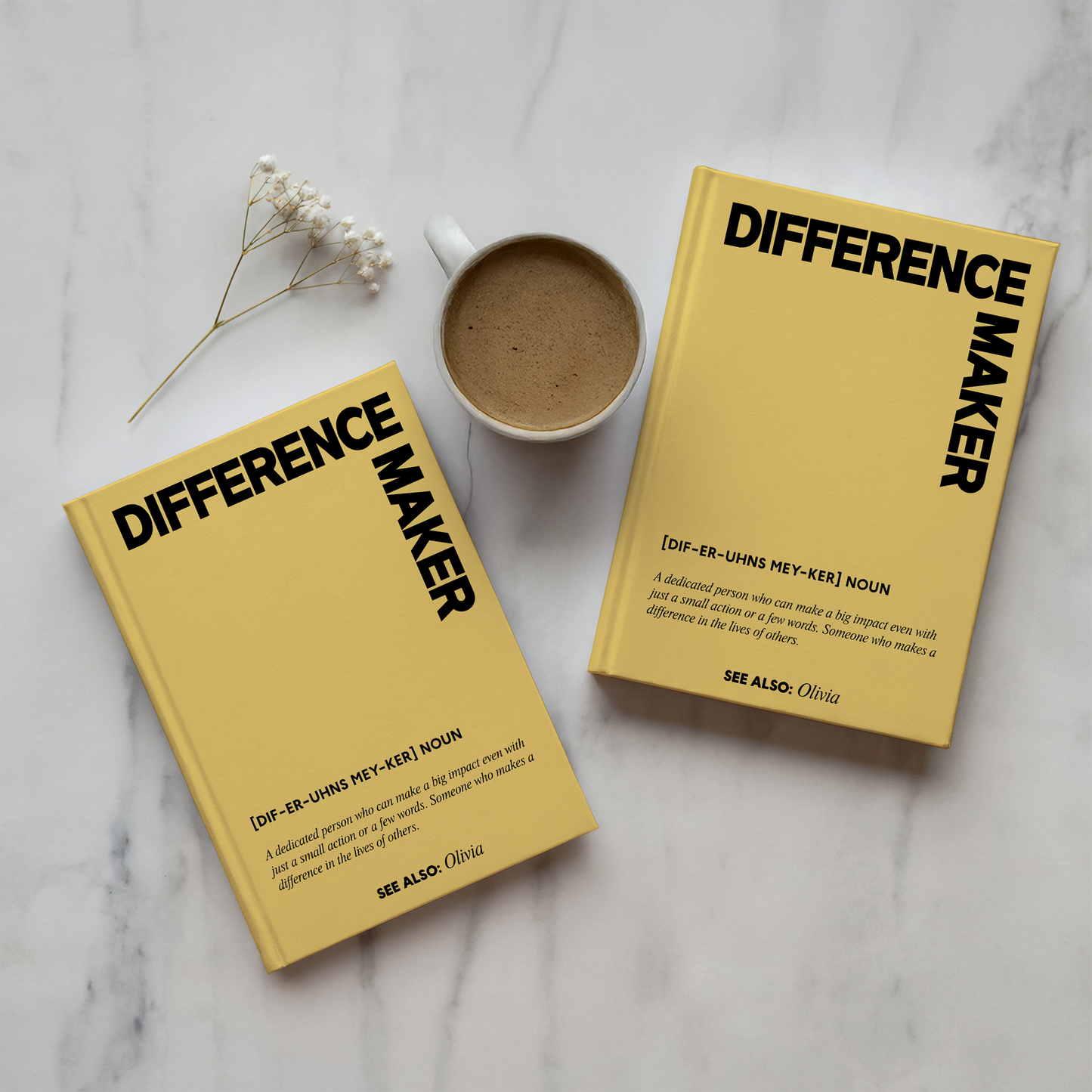 Personalized Retirement Journal – “Difference Maker” Custom Name Appreciation Gift for Retirement