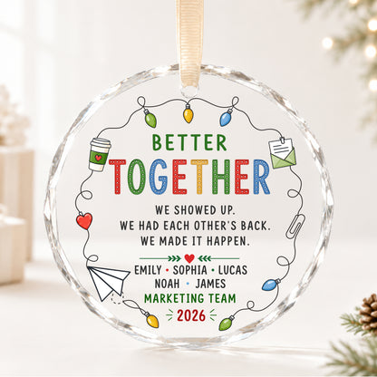 Personalized Better Together Team Ornament