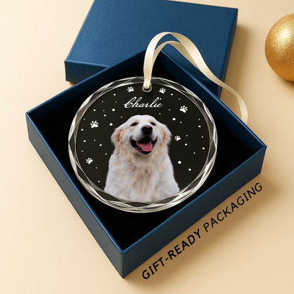 Custom Pet Portrait Ornament, Personalized Dog Christmas Keepsake