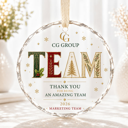 Personalized Amazing Team Appreciation Ornament