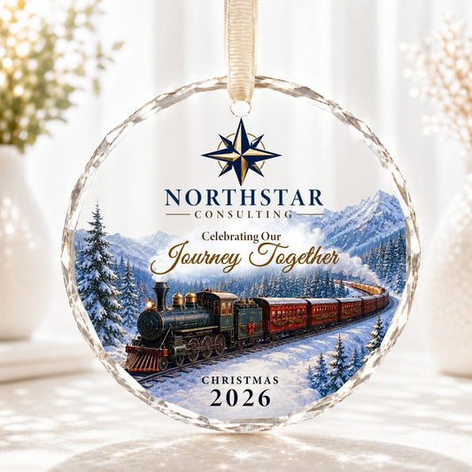 Personalized Company Journey Train Ornament