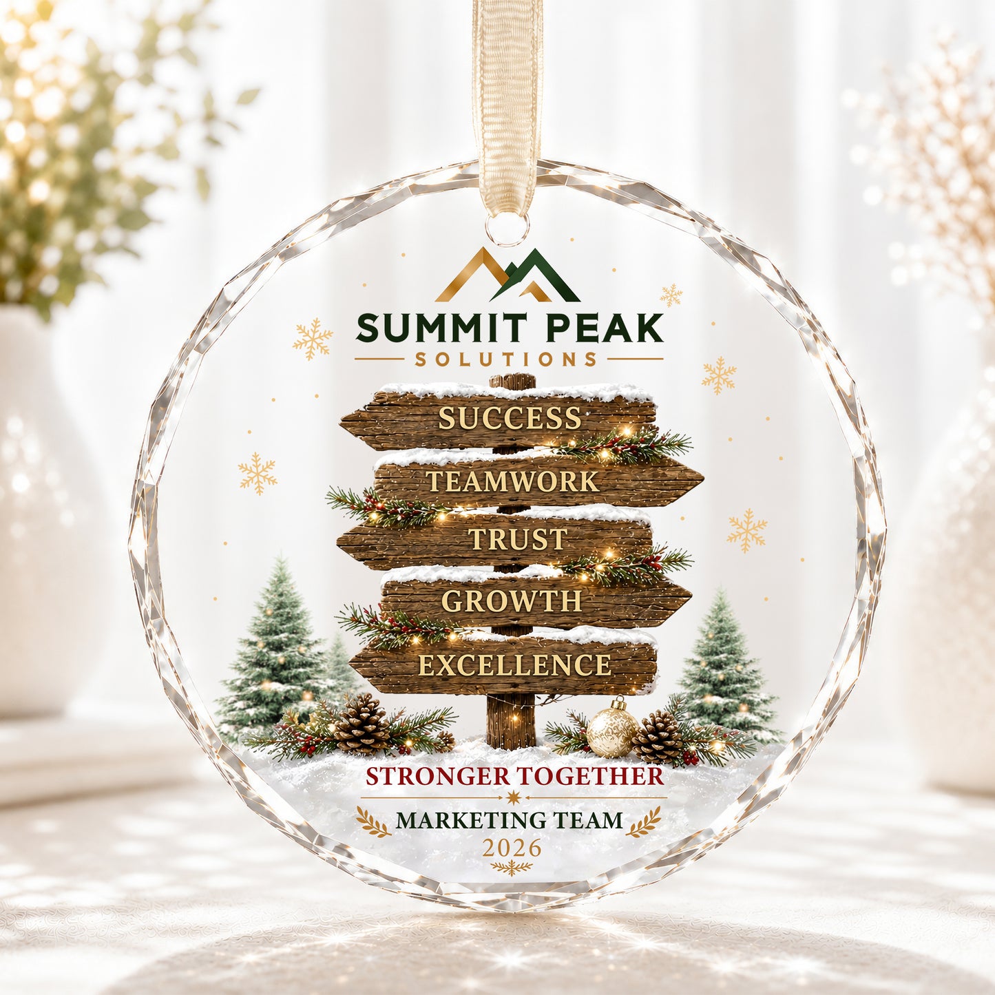 Personalized Team Values Ornament
