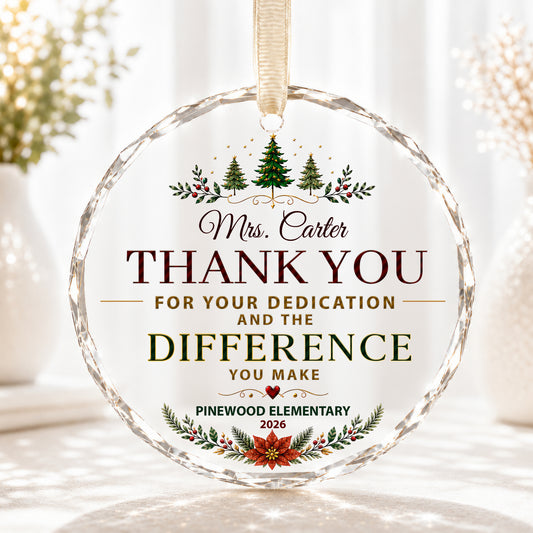 Personalized Teacher Appreciation Ornament