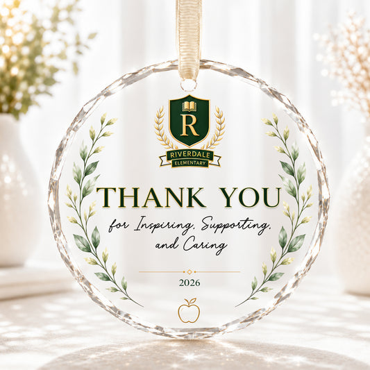 Personalized School Staff Thank-You Ornament