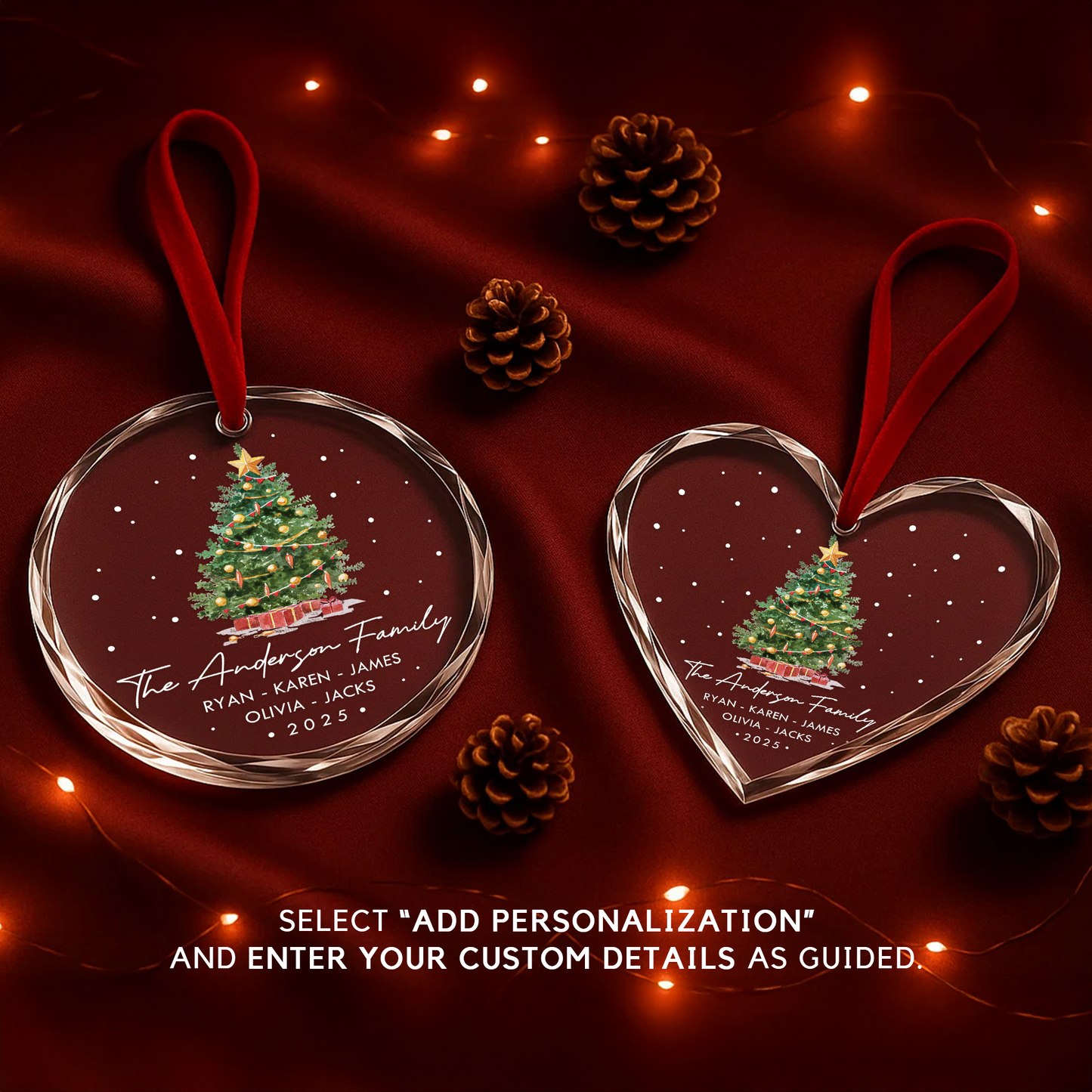 Capture Your Family Magic Custom Christmas Ornament