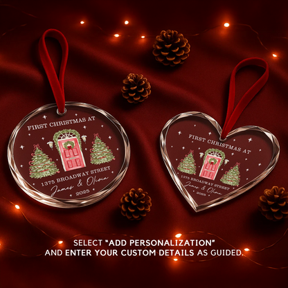 First Christmas at New Home Personalized Ornament
