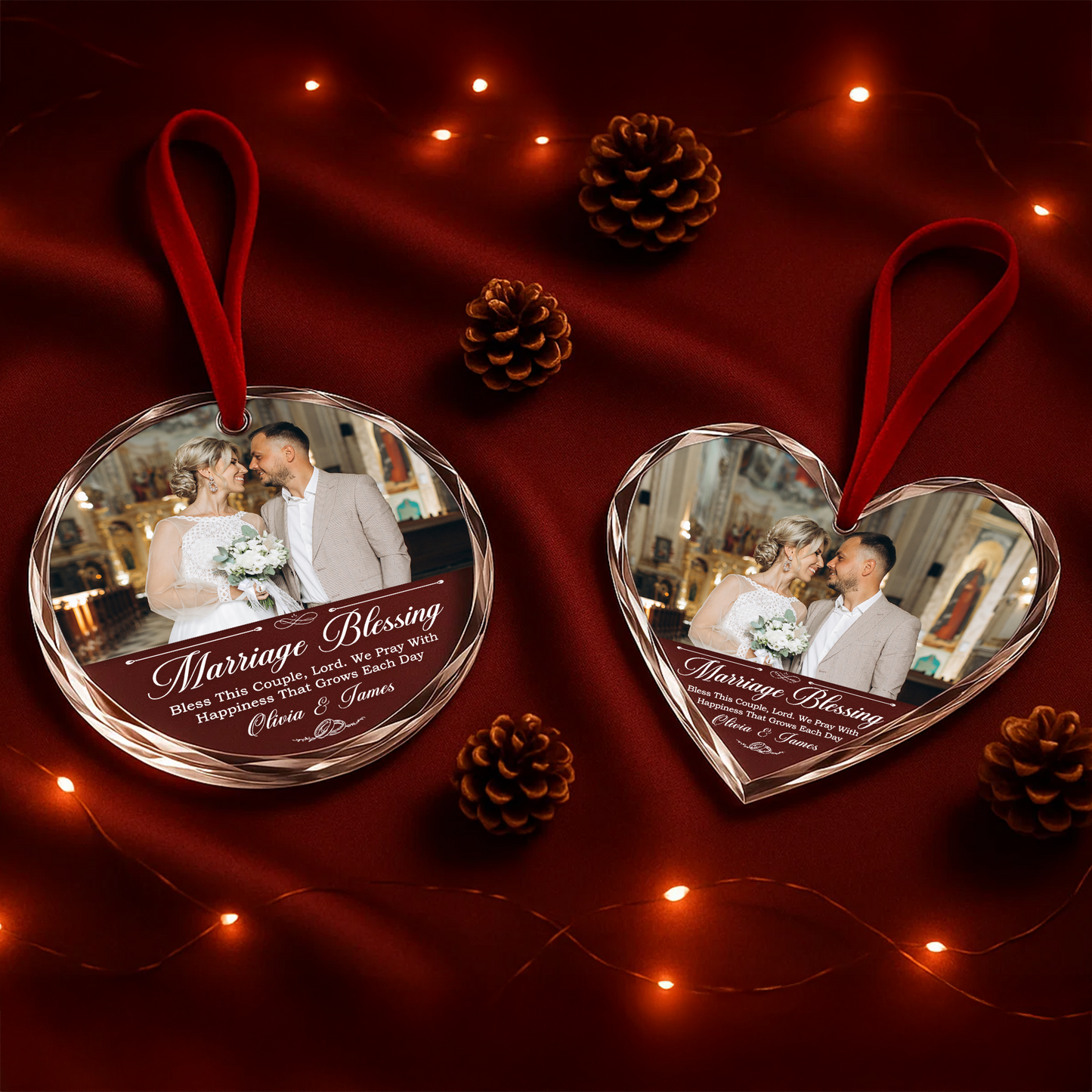 Marriage Blessing Ornament, Wedding Gift for Couple