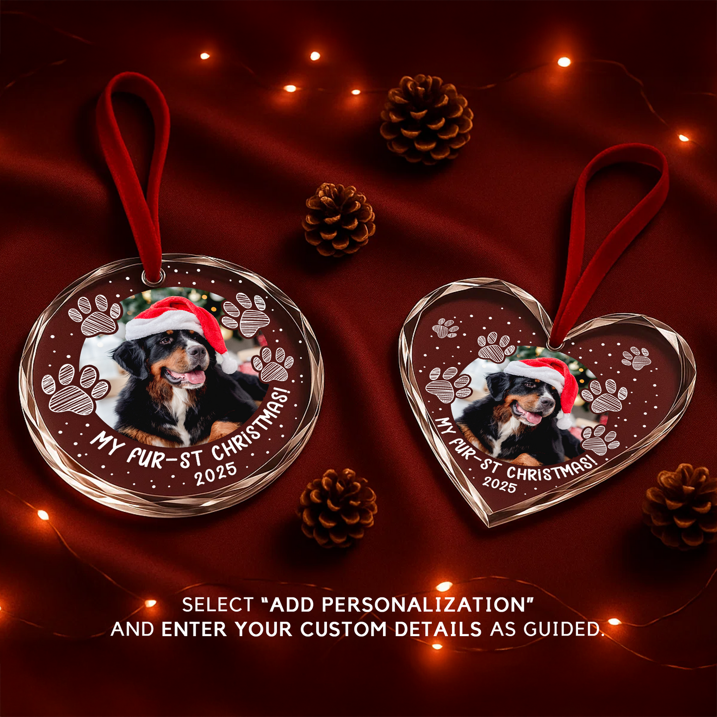 My First Christmas Personalized Pet Photo Ornament