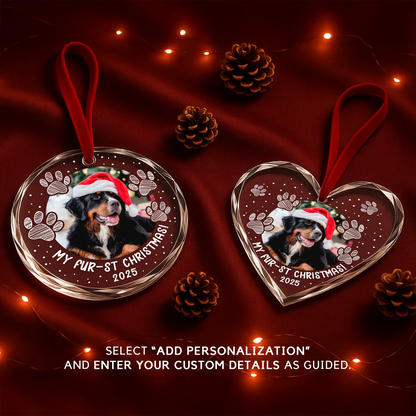 My First Christmas Personalized Pet Photo Ornament
