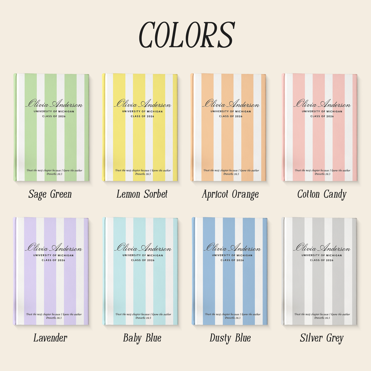 Personalized Graduation Journal – Custom Name & School Keepsake Gift