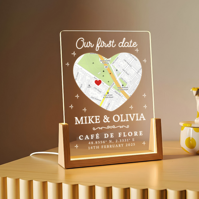 Our First Date – A Personalized Location Map Keepsake