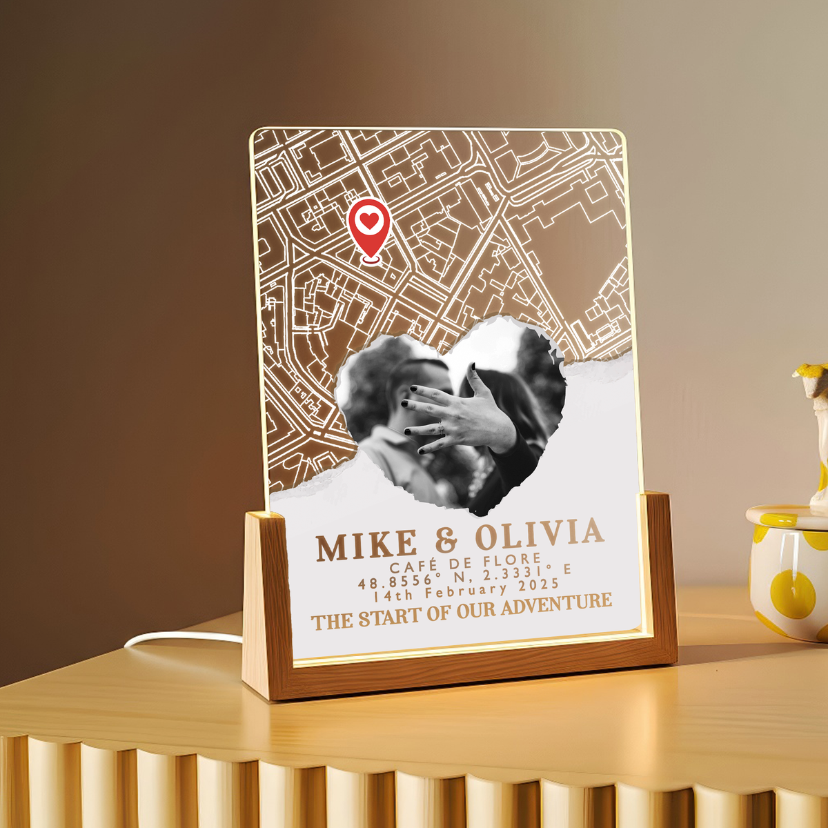 Where Our Story Began – A Personalized Couple Map Keepsake