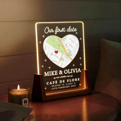 Our First Date – A Personalized Location Map Keepsake