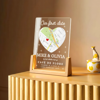 Our First Date – A Personalized Location Map Keepsake