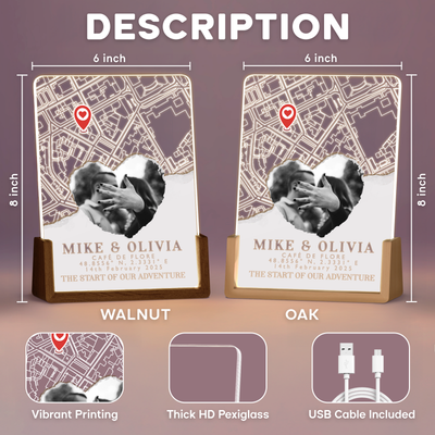 Where Our Story Began – A Personalized Couple Map Keepsake
